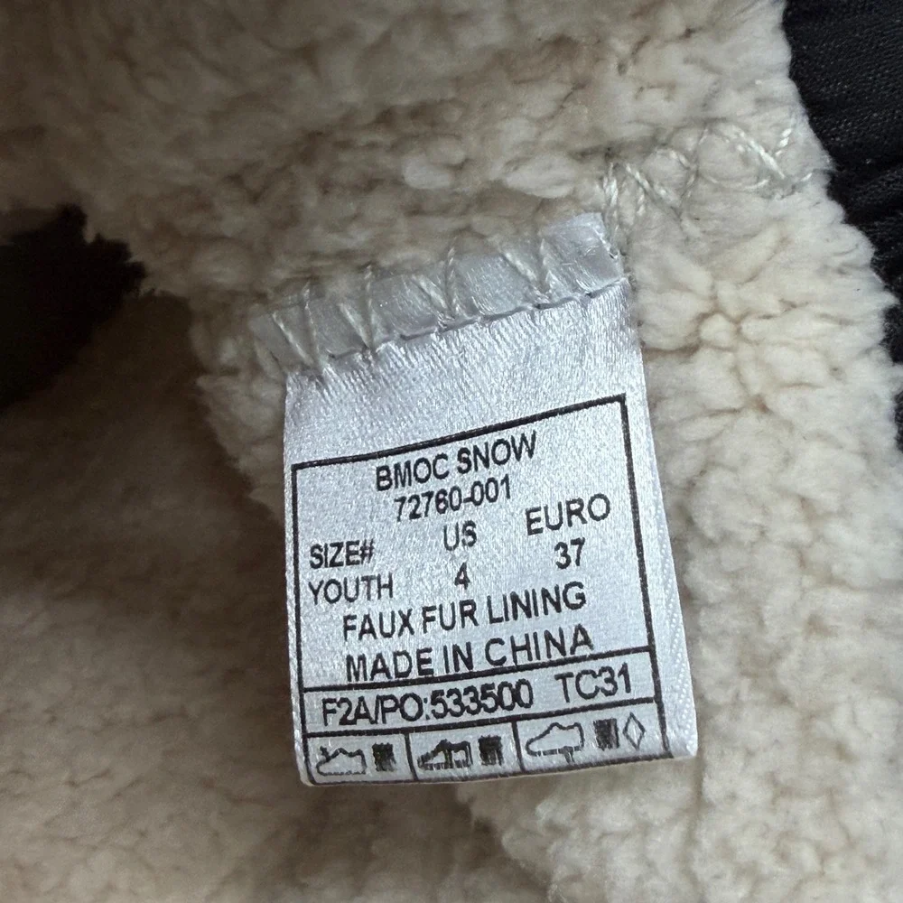 Bogs Bmoc Faux Fur Lined Snow‎ Winter Boots Waterproof Youth 4 rated -22F